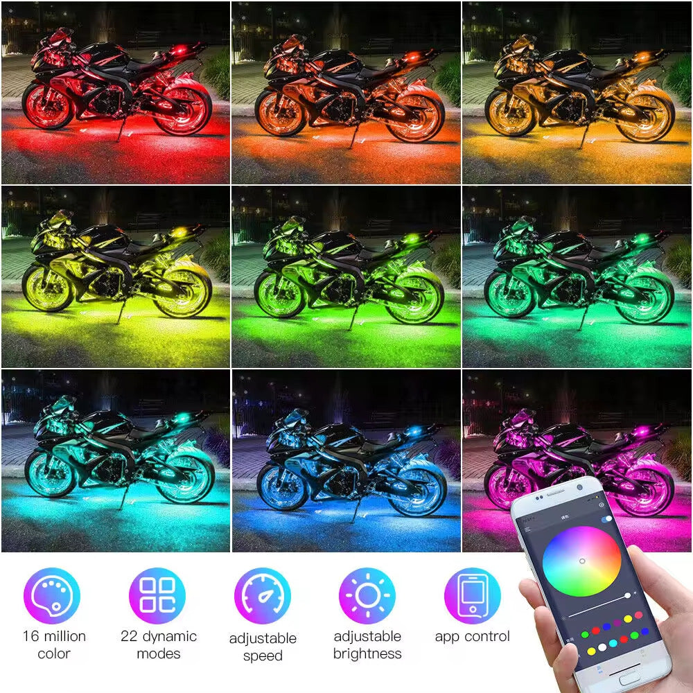 RGB Motorcycle Underglow Lights