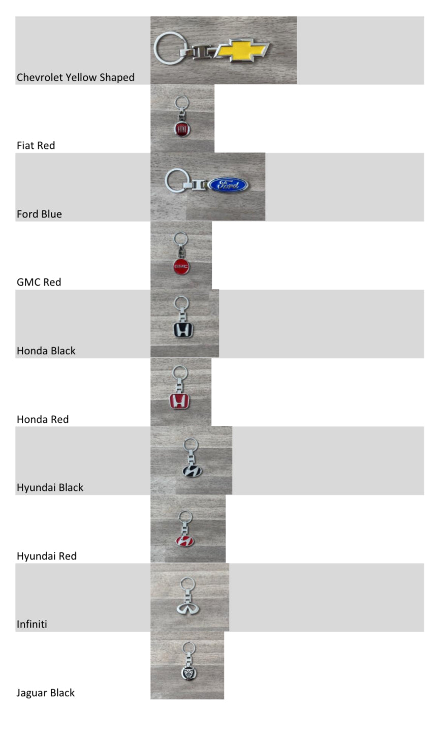 Metal Car Logo Keychains