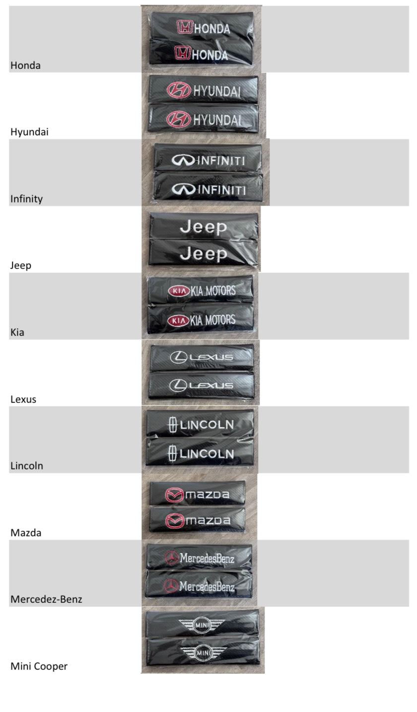 Car Seat Belt Covers