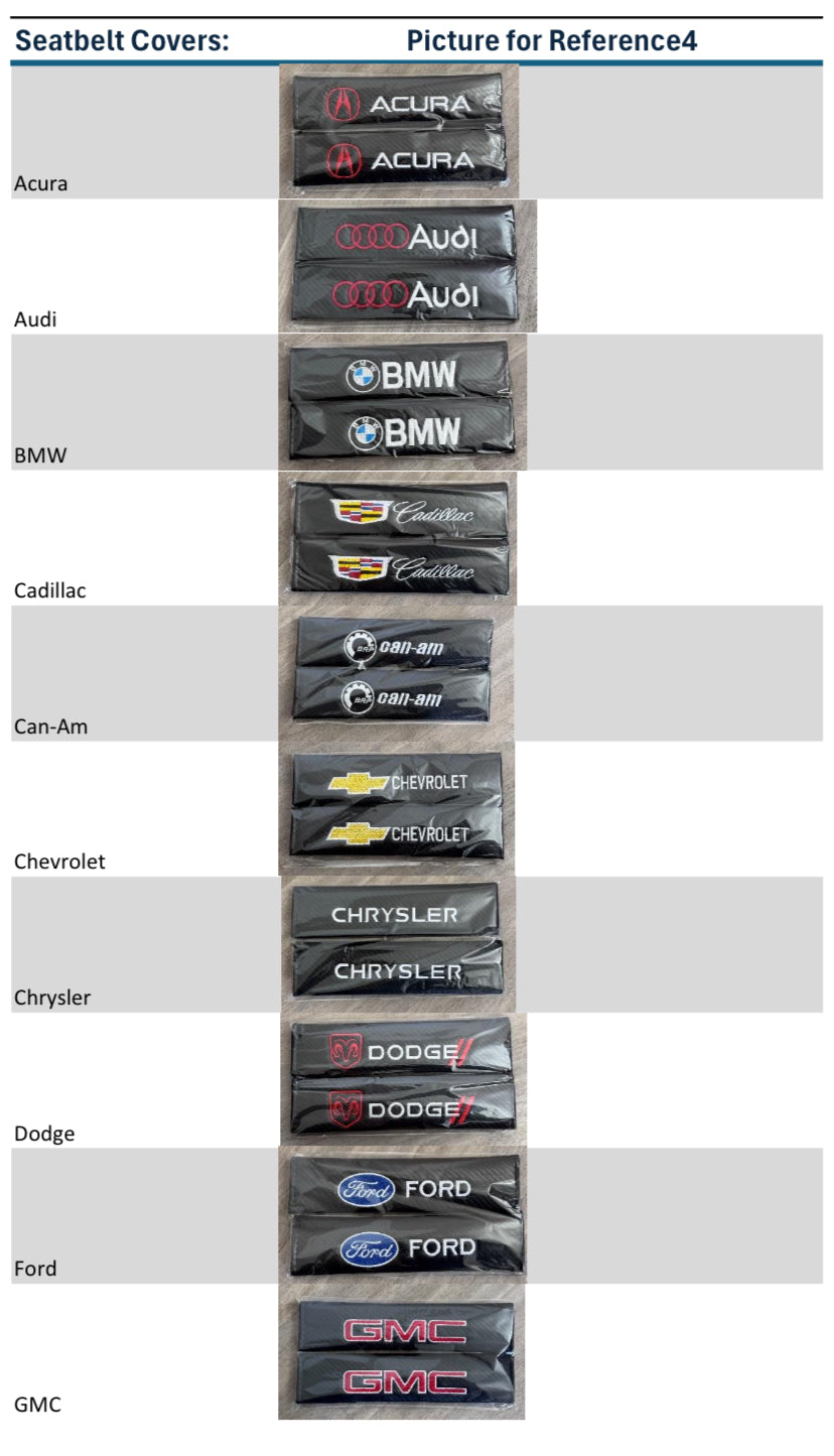 Car Seat Belt Covers