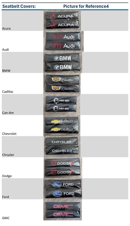 Car Seat Belt Covers